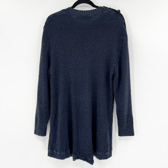 Free People Navy Blue Knit Forever Sweater Long‎ Sleeve Romper S - Picture 3 of 7